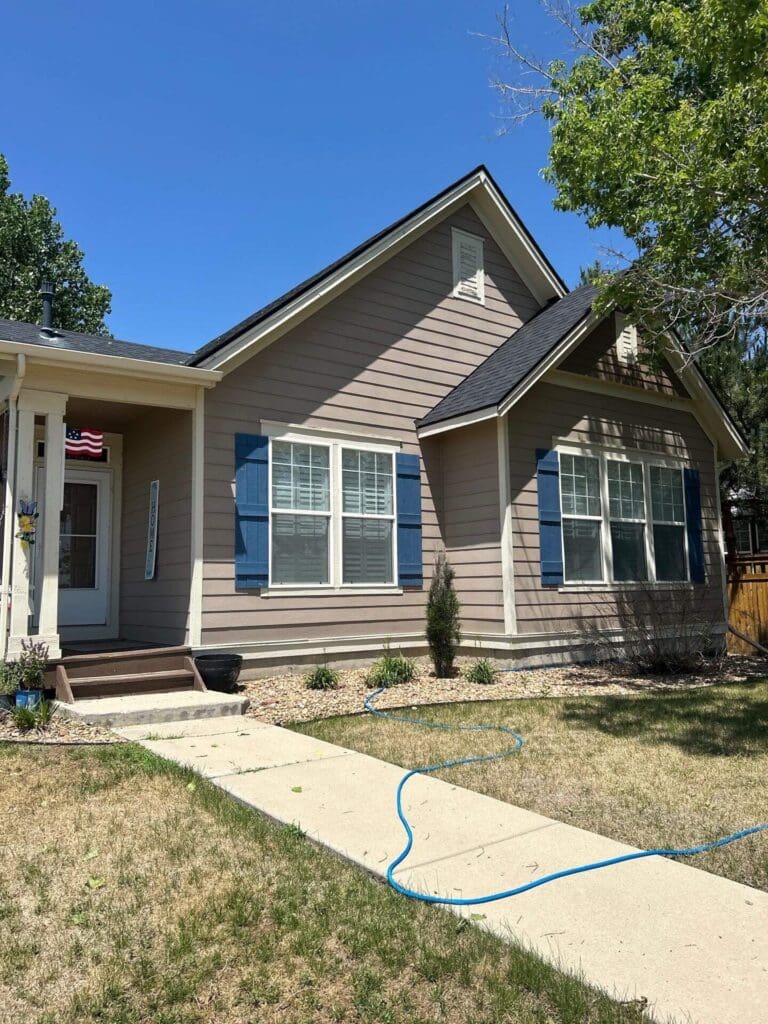 exterior painting project before