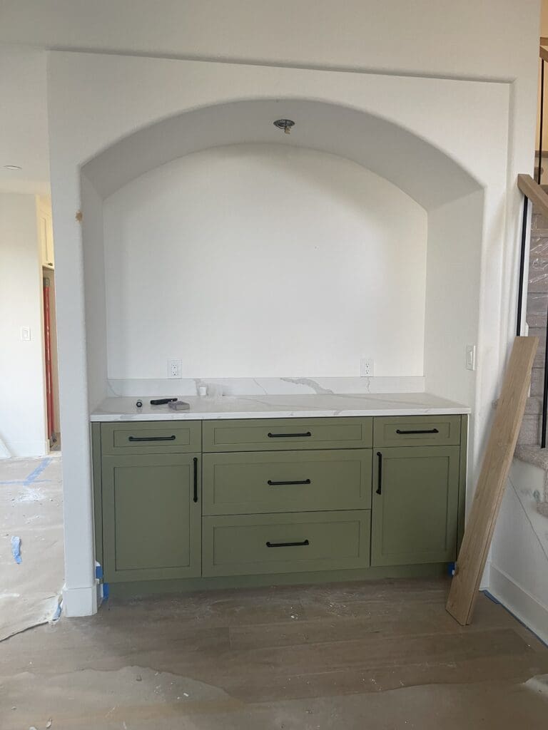 wall paper installation project before